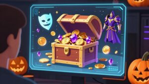 Геймер выбирает редкие предметы, изучая гайд по покупке валюты Dota в октябре 2026
